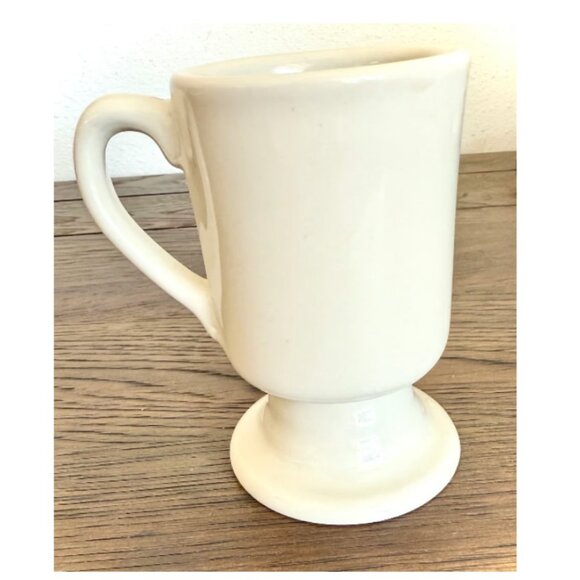 Vintage Little America Penguin Pedestal Diner Mug Heavy Ceramic Restaurant Ware - Picture 2 of 4